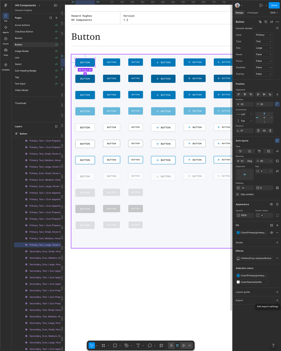 Howard Hughes design system components