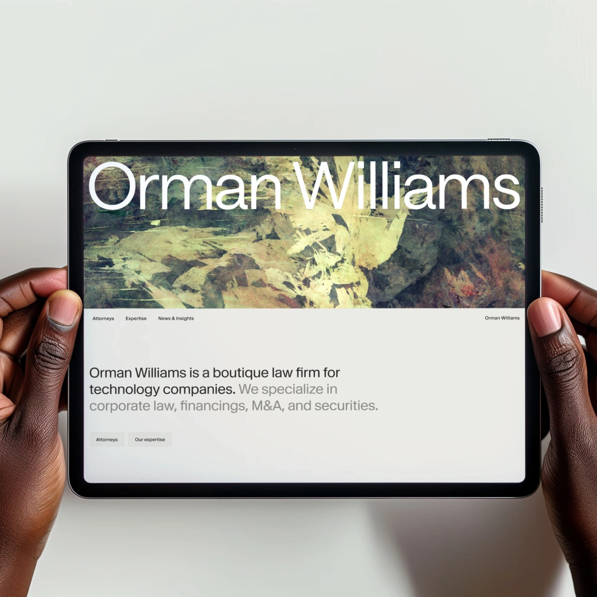 Digital direction and design for Orman Williams